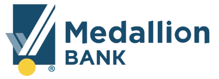 Medallion Bank logo.