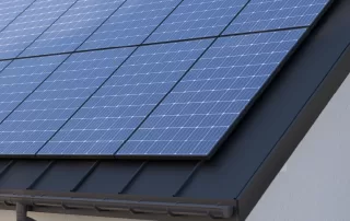 Solar panels on the roof of a house
